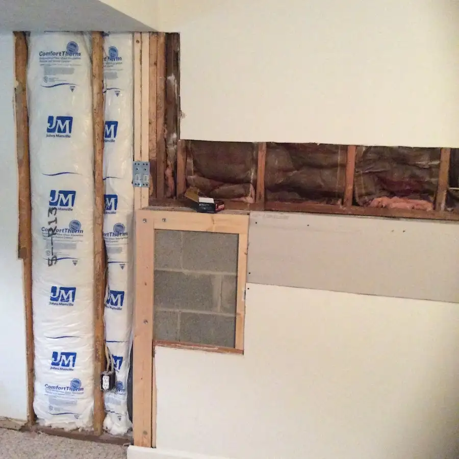 Wall insulation replacement during Structural Drying in Edgemere